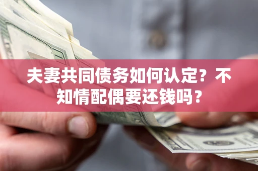 北京夫妻共同债务如何认定？不知情配偶要还钱吗？